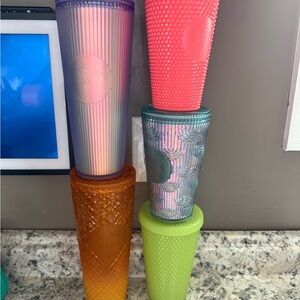 5 Starbucks Multicolor Tumbler Collection